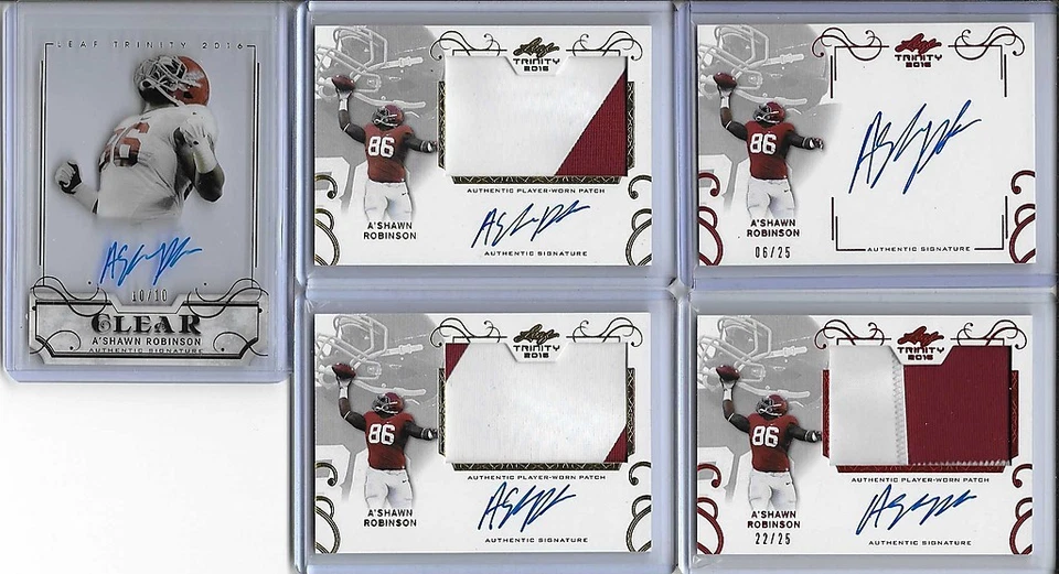 2016 Leaf Trinity A'Shawn Robinson 2 Color Patch Gold Foil Auto RC Lions DT - Image 1 of 1