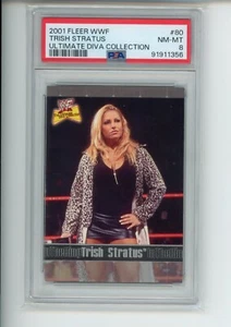 2001 Fleer WWF Trish Stratus #80 Rookie RC Ultimate Diva Collection PSA 8 - Picture 1 of 2