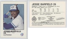 1987 Toronto Blue Jays Fire Safety Jesse Barfield #29