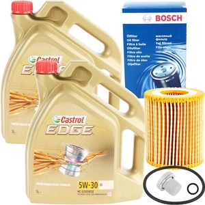 10L CASTROL EDGE M 5W-30 229.51 229.52 + SCHRAUBE + BOSCH ÖLFILTER MERCEDES BENZ