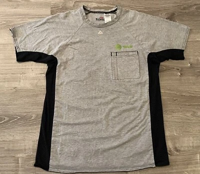 Рубашка мужская большая серая защитная одежда FR карман с коротким рукавом для взрослых - Изображение 1 из 4