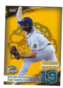 2021 Midliand Rockhounds Chase Cohen Oakland A's