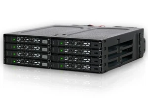 Icydock MB998IP-B ToughArmor Rugged Full Metal 8 Bay 2.5" SAS/SATA SSD & HDD 7mm - Picture 1 of 1
