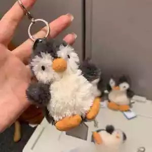 Jelly Cat Penguin Backpack Pendant Cute Keychain Plush Doll Perfect Gift - Picture 1 of 13