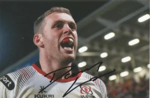 ULSTER RUGBY UNION: DARREN CAVE SIGNIERT 6x4 ACTIONFOTO + COA - Bild 1 von 1