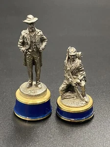 Piezas de ajedrez Franklin Mint Guerra Civil King Union Blue Ulysses S. Grant & Soldier - Imagen 1 de 5