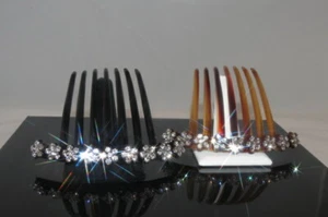 1 neuer wunderschöner Haarkamm mit glänzenden Swarovski Kristallen Haarschmuck Accessoires - Bild 1 von 18