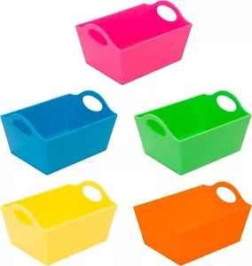Neon, 5 Pack, Mini Storage Containers, Bins, Drawer, Office Organization, Good - Picture 1 of 12