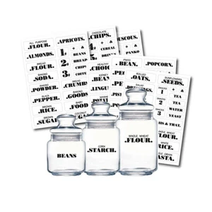 6 hojas de pegatinas transparentes 132 piezas para etiqueta de clasificación de alimentos de cocina nota - Imagen 1 de 7