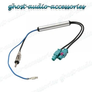 Twin Dual Double Fakra Antenna Aerial Adaptor Adapter ISO Lead Cable for Seat - Zdjęcie 1 z 1
