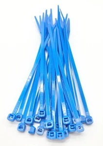 BLUE CABLE TIES 3.6mm x 150mm ZIP TIES TIE WRAPS STRONG PREMIUM LONG SHORT - Picture 1 of 6