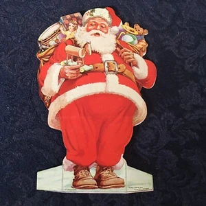 Vintage Santa Claus Bank Christmas Club Papier gestanzt gebunden Brook Trust Co NJ - Bild 1 von 9