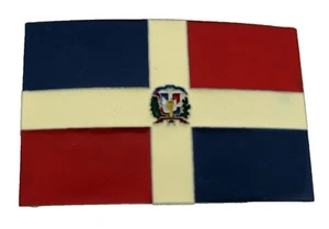 Fibbia cintura bandiera Repubblica Dominicana festa nazionale dominicani western cowboy uomo - Foto 1 di 6