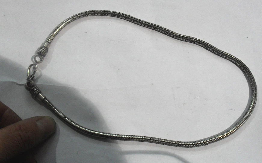 collana bagno argento indiano 69 gr circa 51CM  DIAMETRO 4 MM snake  necklace  - Immagine 1 di 1