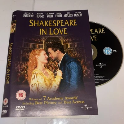 Shakespeare in Love DVD (2013) Joseph Fiennes, Madden (DIR) disc cover only - Image 1 of 4