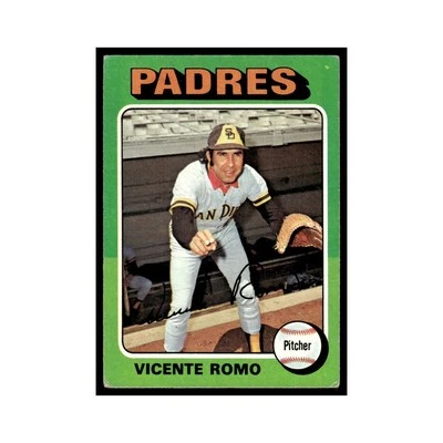 Vicente Romo 1975 Topps #274 San Diego Padres Baseball Card EX - Image 1 of 3