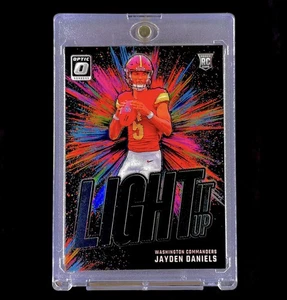 JAYDEN DANIELS ROOKIE BLACK COLOR BLAST OPTIC RC Insert Base Panini - COMMANDERS - Picture 1 of 6