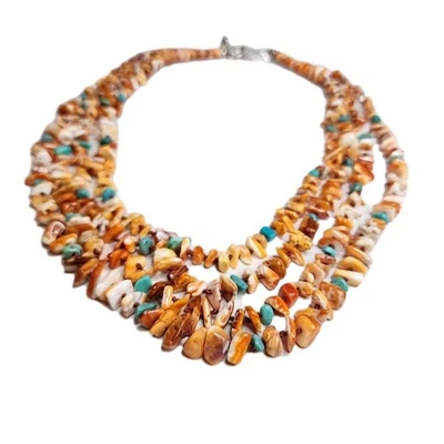 Collar Jay King DTR Genuino Naranja Ostra Espinosa Plata de Ley 925 Foto 1 de 4