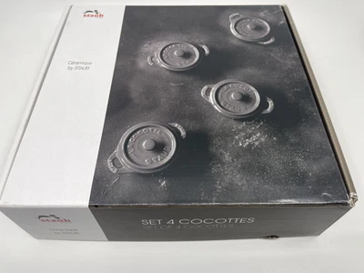 4er-Set STAUB Keramik Mini Cocotte, Kirschrot 10 cm *NEU, UNBENUTZT, OVP* - Bild 1 von 4