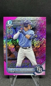 2022 Bowman Chrome Prospects Curtis Mead #BCP-223 Fuchsia Shimmer Refractor /199 - Picture 1 of 2