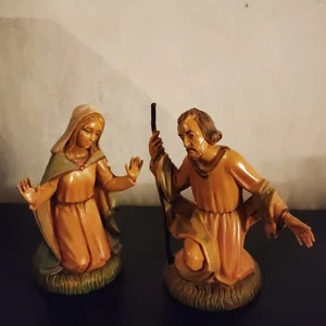 Vintage 2er Set 1983 Fontanini Depose Italien Krippe Maria Josef Figuren - Bild 1 von 9