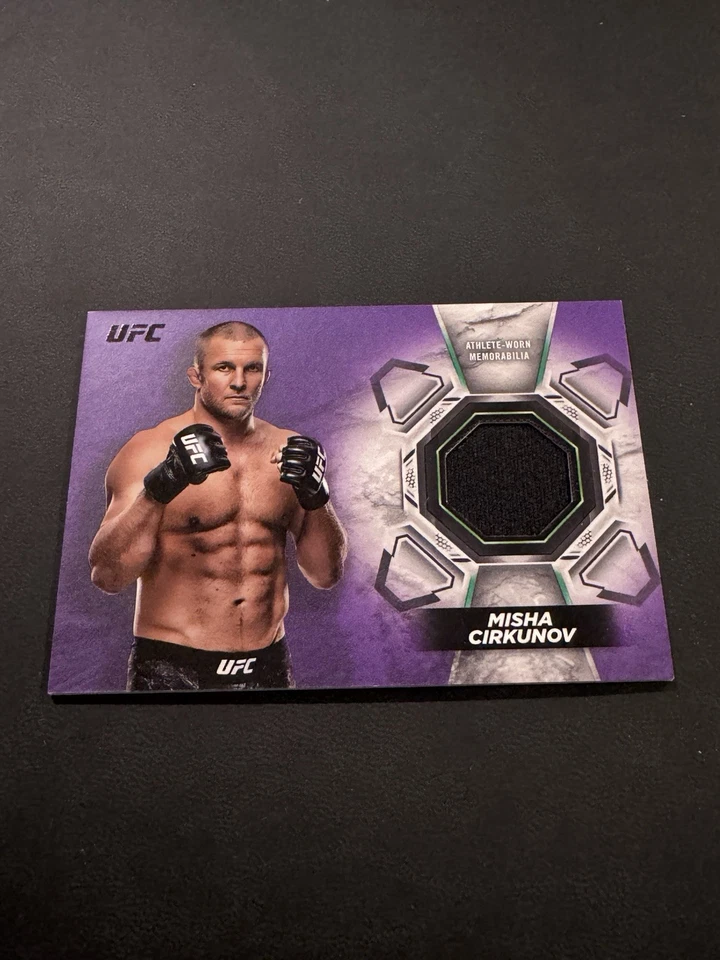 2018 Topps UFC Knockout Misha Cirkunov Knockout Relic PURPLE /25 - Image 1 of 2