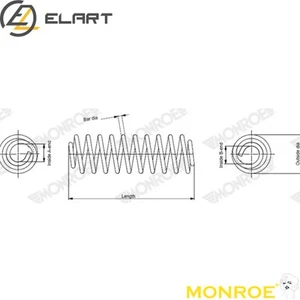 COIL SPRING SP4740 FOR SKODA RAPID/Spaceback SEAT TOLEDOIV CBZA/CBZB/CJZC 1.2L - Picture 1 of 6