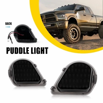 Pair LED Puddle Mirror For White Light 2500 RAM 1500 4500 3500 5500 2011-2022 - Image 1 of 4