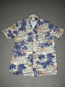 Faherty Shirt Mens Medium Hawaiian Beach Tropical Loop Collar Kona Camp Shirt - Picture 1 of 4