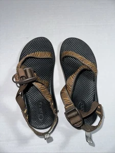 Chaco Kinder Z/1 Riemen Sandalen Gr. 4, braun gemustert, offene Zehenpartie Wandern (passt W's 5) - Bild 1 von 7