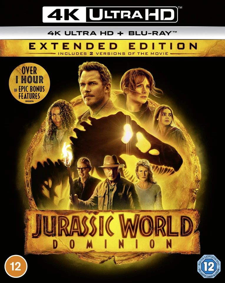 Jurassic World Dominion (4K Ultra HD + Blu-ray, 2022, 2-Discs, Extended Edition)