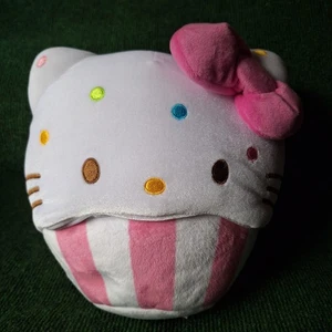Hello Kitty by Sanrio Cupcake Plush Stuffed Toy Pink Bow Sprinkles 2024 Kawaii - Picture 1 of 3