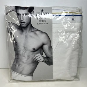 Stafford Men’s Full Cut Briefs Underwear Size XXL White 100% Cotton 6-Pack New - Picture 1 of 2