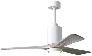 52" Matthews Patricia-3 Gloss White LED Damp Ceiling Fan with Remote - Picture 1 of 1