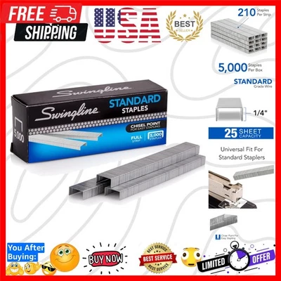 Grapas de punta de cincel, 5000 unidades - longitud estándar de 1/4" para grapado suave Foto 1 de 4