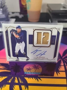 TYRONE TAYLOR 2020 PANINI NATIONAL TREASURES PATCH AUTO SP 33/49 BREWERS - Picture 1 of 2