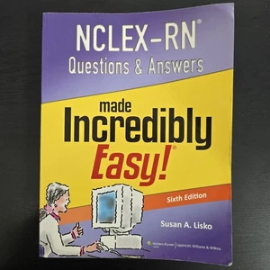 NCLEX-RN Q&A Made Incredibly Easy 6th Ed by Lisko (Clean, UNUSED Code, 2017) - Bild 1 von 7