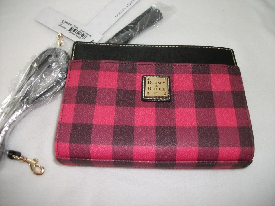 Bolso Bandolera Dooney & Bourke "Kenzie", Cuadros Búfalo Rojo, NUEVO con Etiquetas Foto 1 de 4