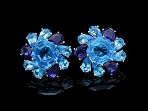 Pendientes Top Price 22,80 ct. Topacio oro 750 18 quilates valor: 7500,- EUR nuevo detalle - Imagen 1 de 7