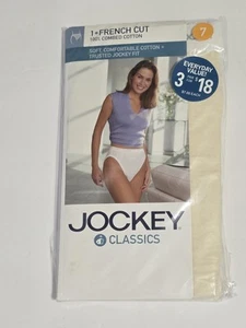 Nuovo Vintage Jockey Classics Taglio Francese Donna Taglia 7 Cotone Avorio Biancheria Intima 2003 - Foto 1 di 3