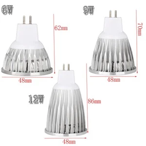 6PCS GU10 9W Not Dimmable E27 85-265V Lamp Bright 12W Light Bulb 6W LED Spot - Picture 1 of 24