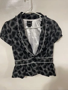 Top/camicetta vestito fantasia My Michelle nero/bianco - taglia 5 - bambina - Foto 1 di 9