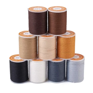 9 Rolls Waxed Polyester Twisted Cord 9 Colors 1mm Round Leather Waxed Sewing ... - Picture 1 of 7