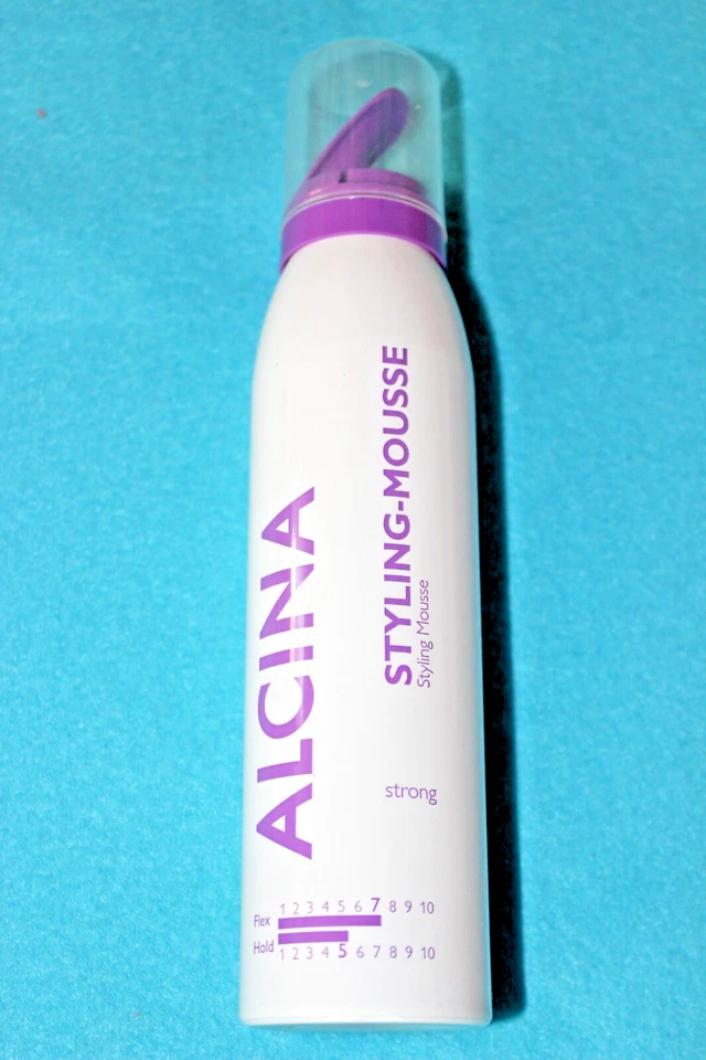 150ml ALCINA STYLING MOUSSE "strong" VOLUMEN-STYLINGSCHAUM LILA DECKEL - Bild 1 von 1