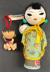 Bambole Tiawanese vintage in legno spedizione gratuita - Foto 1 di 7