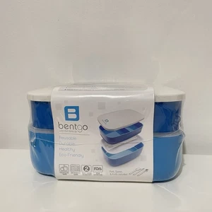 Bentgo All-in-One Stackable Bento Lunch Box Solution, Blue - New - Picture 1 of 6