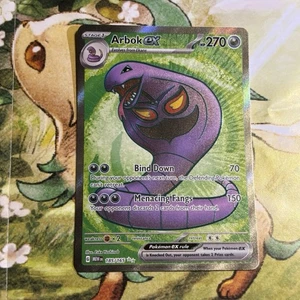 Pokemon Scarlet & Violet 151 English Arbok Ex Full Art 185/165 - Picture 1 of 4