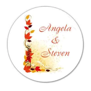 120 personalisierte individuelle Herbst Herbst Braut Hochzeit Umschläge Siegel Gastgeschenk Dosen - Bild 1 von 1