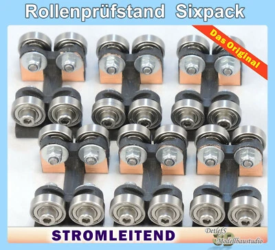 Rollenprüfstand für Spur G, Spur 1; 6 Stück Rollenbock / Sixpack