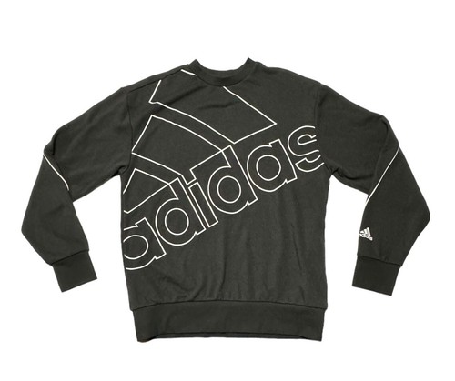 VETEMENTS Felpa ADIDAS nera manica lunga Spellout uomo taglia media usata in ottime condizioni